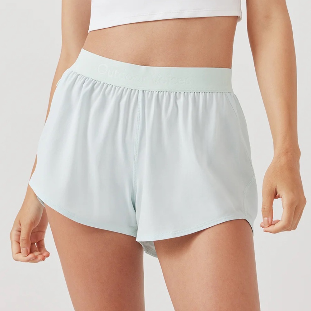 Outdoor Voices Light Mint Athletic Shorts